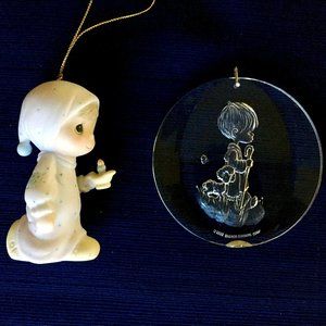 Precious Moments Ornaments - set of 2
